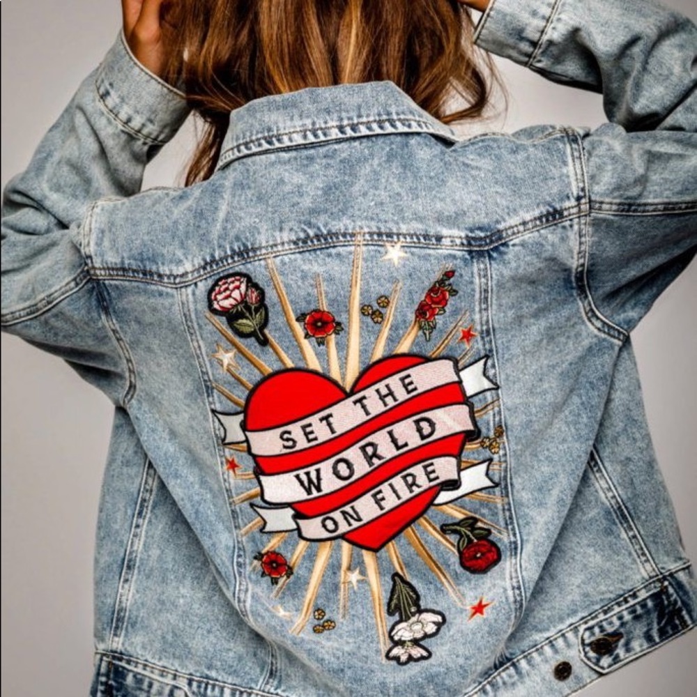 Rue Bridal Denim Jacket Size M
